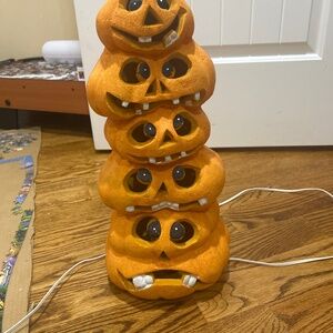 Light up pumpkin Halloween decor